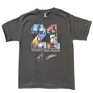 Twenty One Pilots 21 Tour Graphic T Shirt Hanes Black Band Tee Mens M